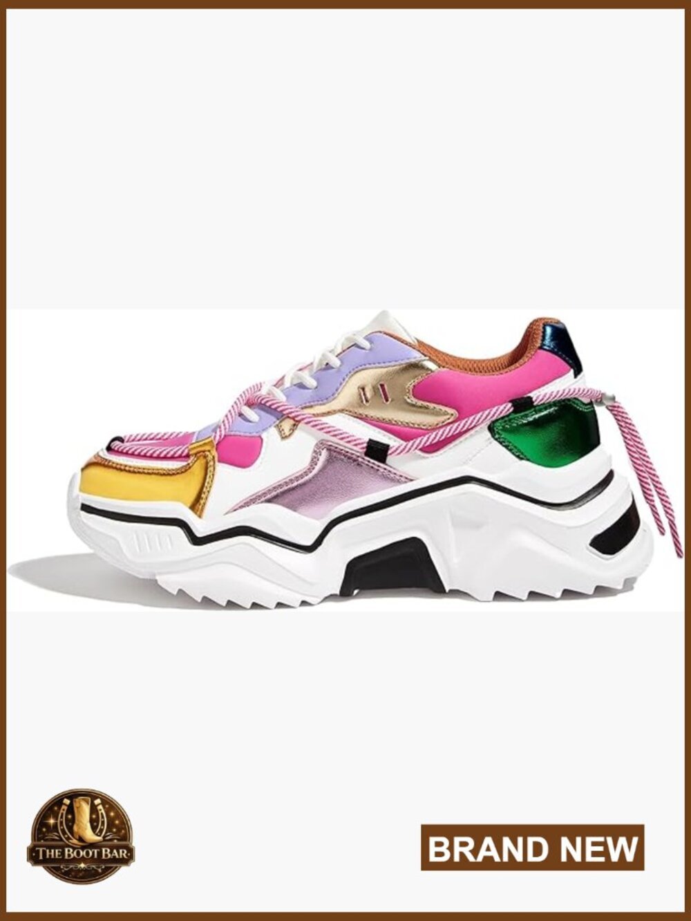Platform Sneakers Chunky Dad Shoes Retro Colorblock Walking Comfort